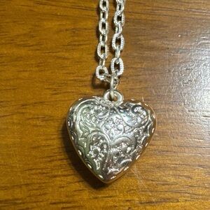 Silver Heart Pendant Necklace